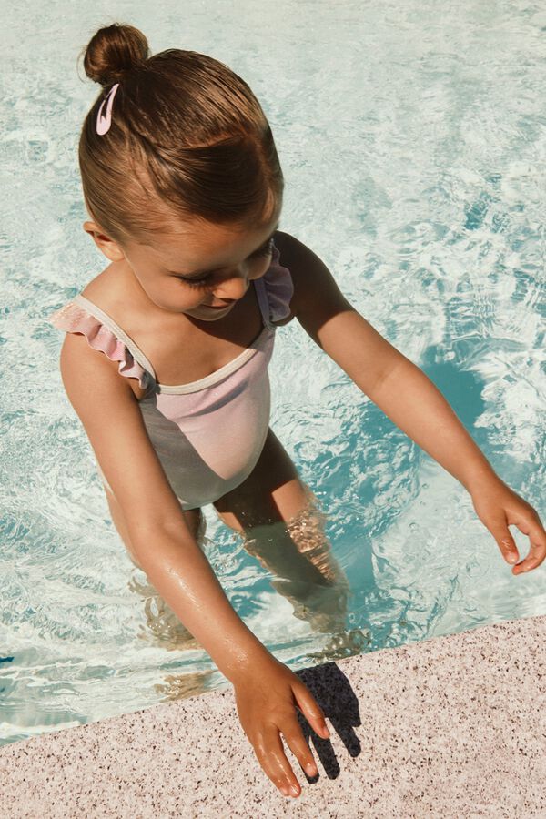 Name it Girl's shimmering swimwear pink