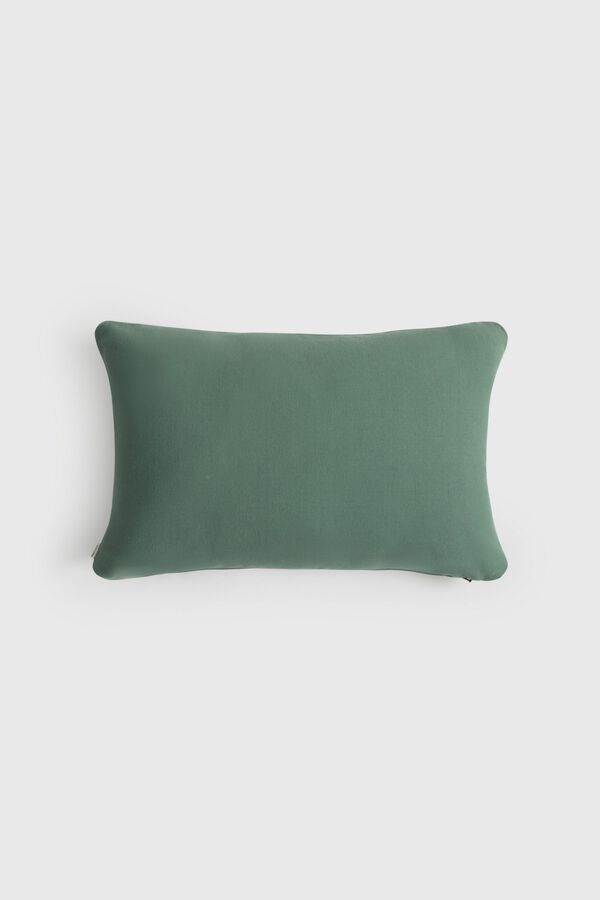 Textura Cotton cushion case with fir tree embroidery Christmas style green