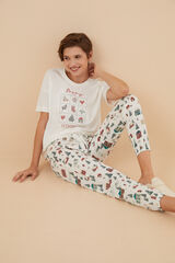 Womensecret Božićni karirani donji dio pidžame od 100 % pamuka S uzorkom
