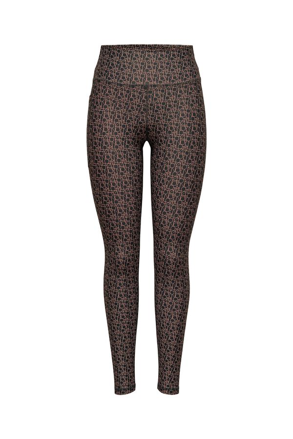 Only Play High- rise print leggings. black