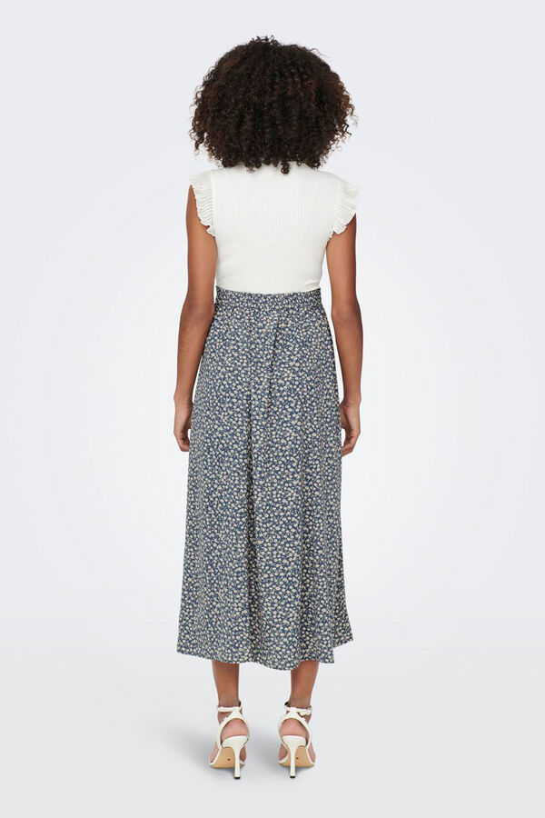 Only Maternity Falda midi estampado floral premam&aacute; gris