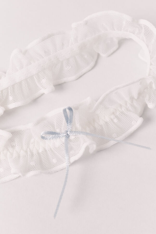 Women'secret Lace garter belt in White beige