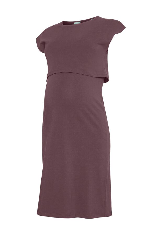 Mamalicious Maternity and breastfeeding short dress pink