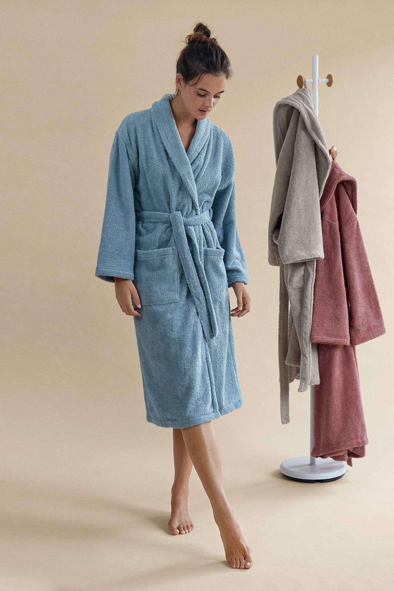 Textura Albornoz rizo algod&oacute;n