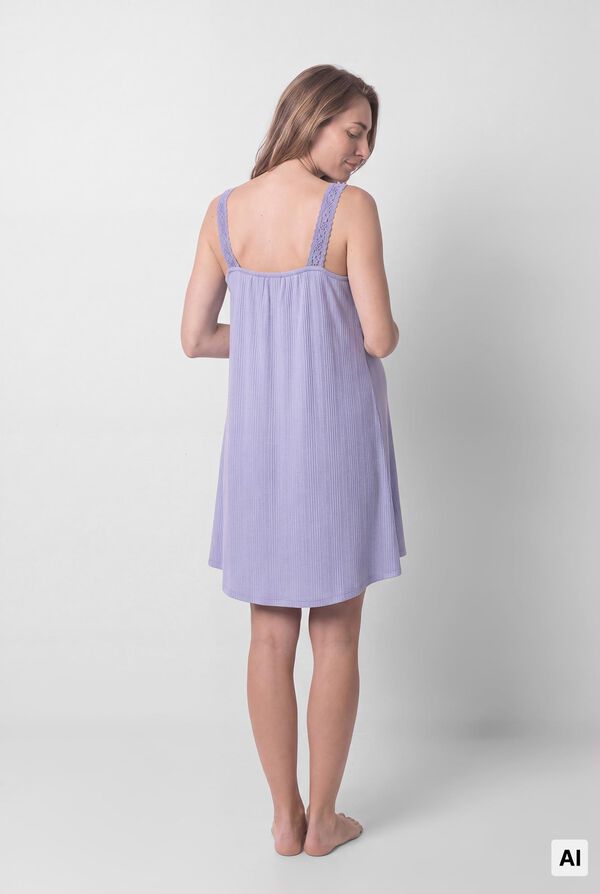 Women'secret Blue maternity lace strap nightgown blue