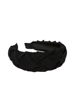 Womensecret Wide headband with braid detail. Size: 11.5 cm noir