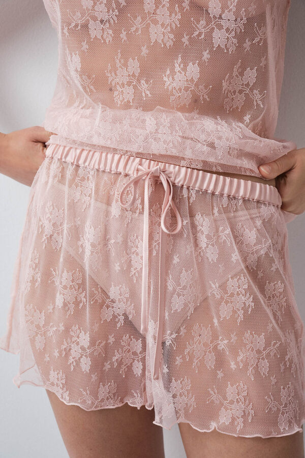 Women'secret Short lace strap pyjamas red