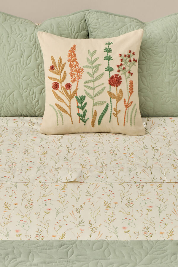 Textura Bedrucktes Satin-Bettlaken Wei&szlig;