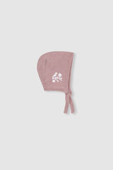 Womensecret Pink bird embroidered knit bonnet pink