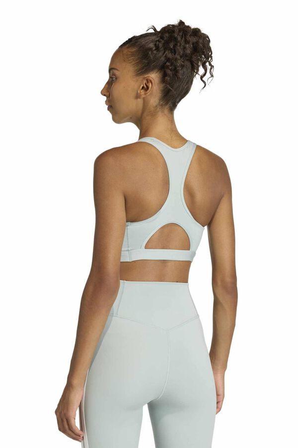 Adidas Sujetador deportivo 3 bandas verde