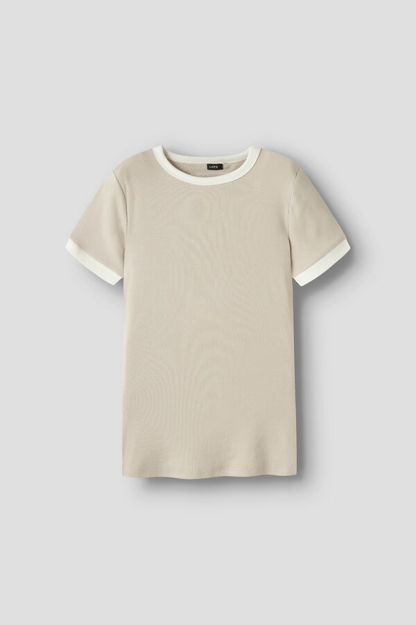 LMTD Striped T-shirt brown