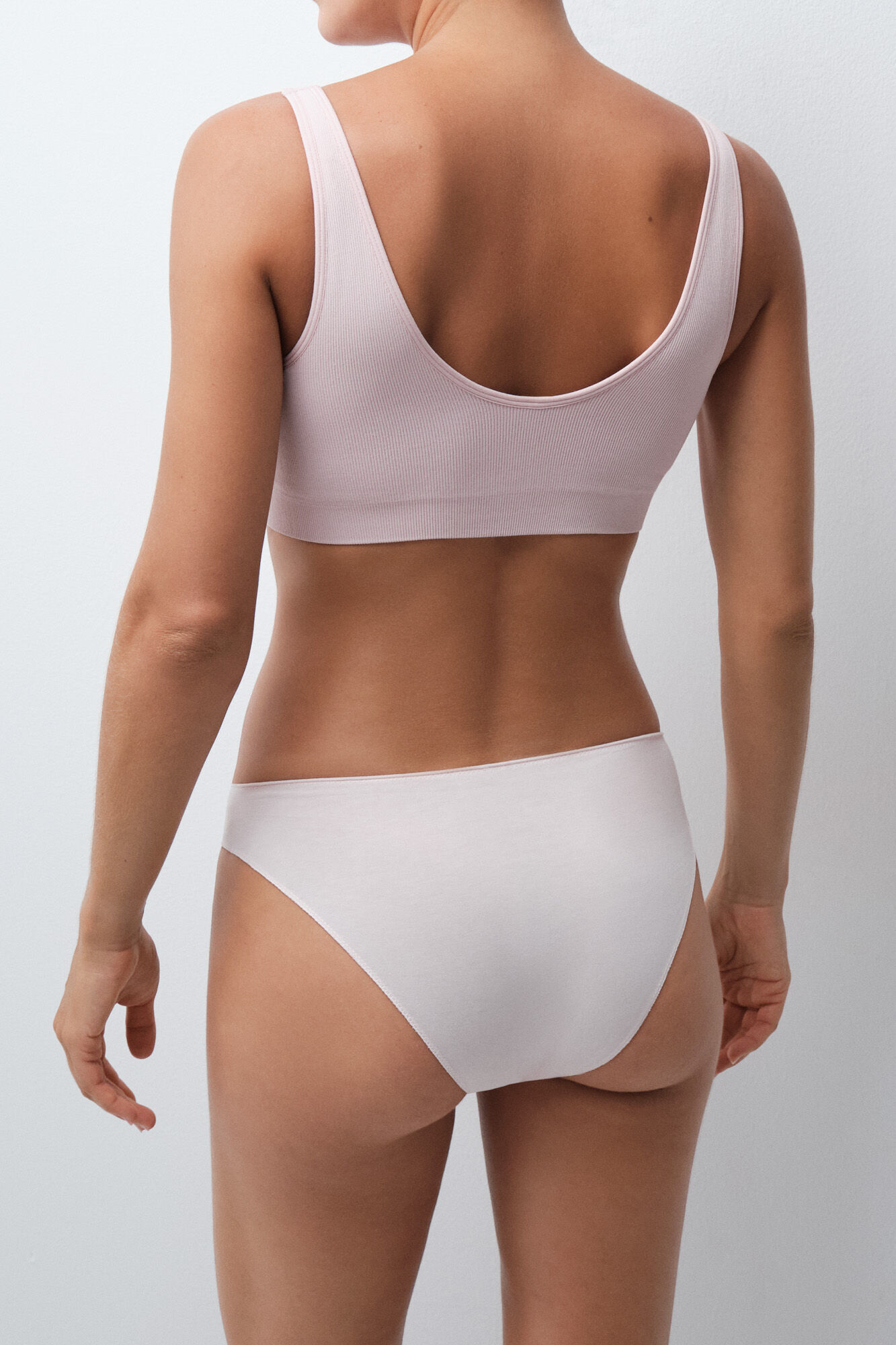 Women'secret Pack of 7 plain cotton classic panties with lace