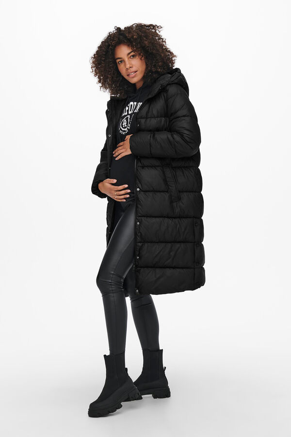 Womensecret Long maternity puffer coat fekete