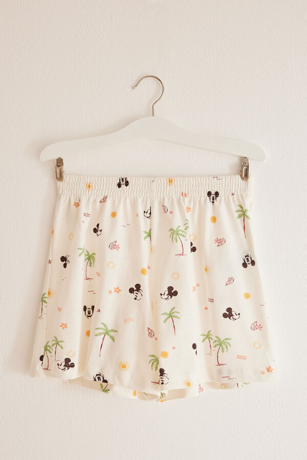 Womensecret Mickey-Mouse-Kinderpyjama aus 100 % Baumwolle Weiß