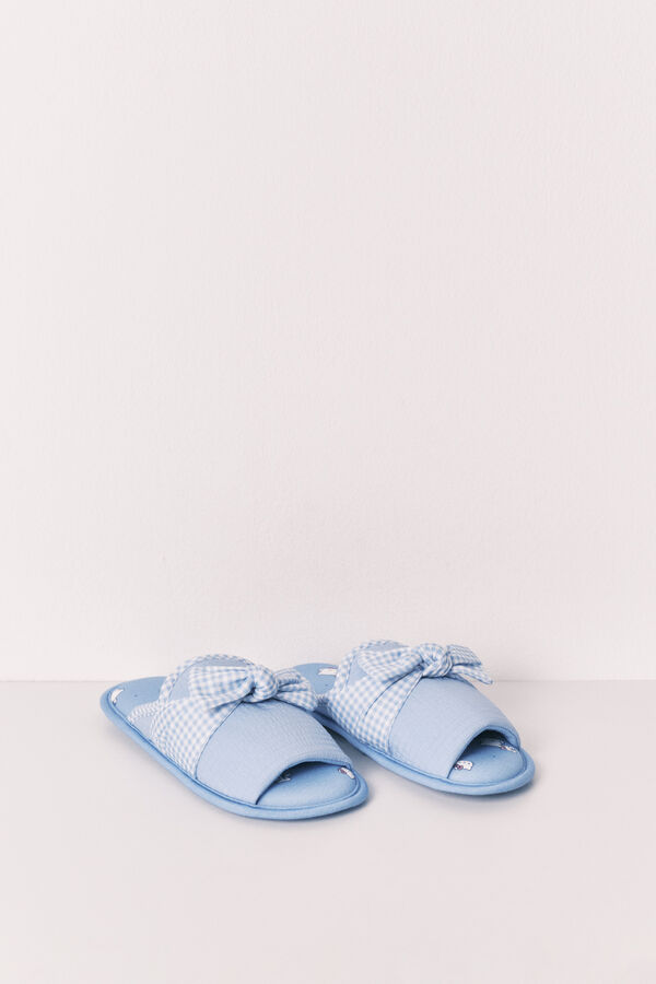 Women'secret Zapatillas casa lazo Hello Kitty azul