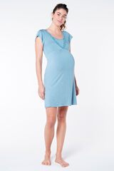 Womensecret Polka-dot short-sleeved maternity nursing nightgown kék
