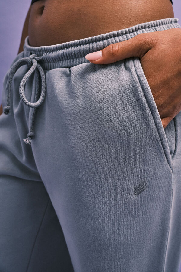 HI&BYE Grey fleece flare trousers grey