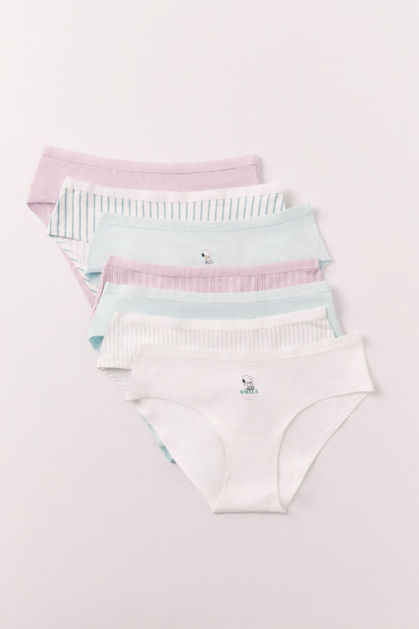 Women'secret Snoopy print cotton 7-pack wide panties printed