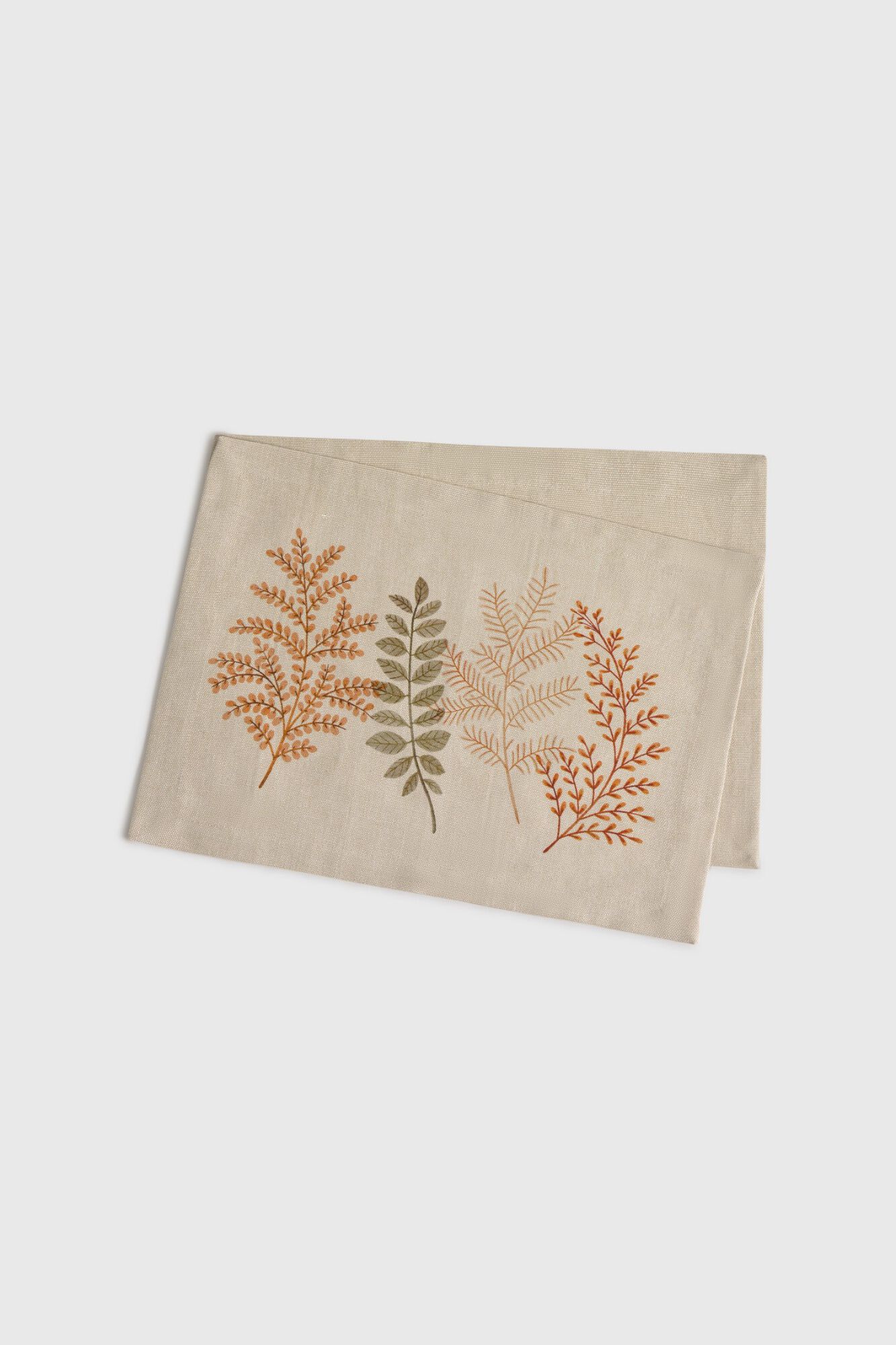 Textura Set de 2 individuales de algod&oacute;n estampado bot&aacute;nico