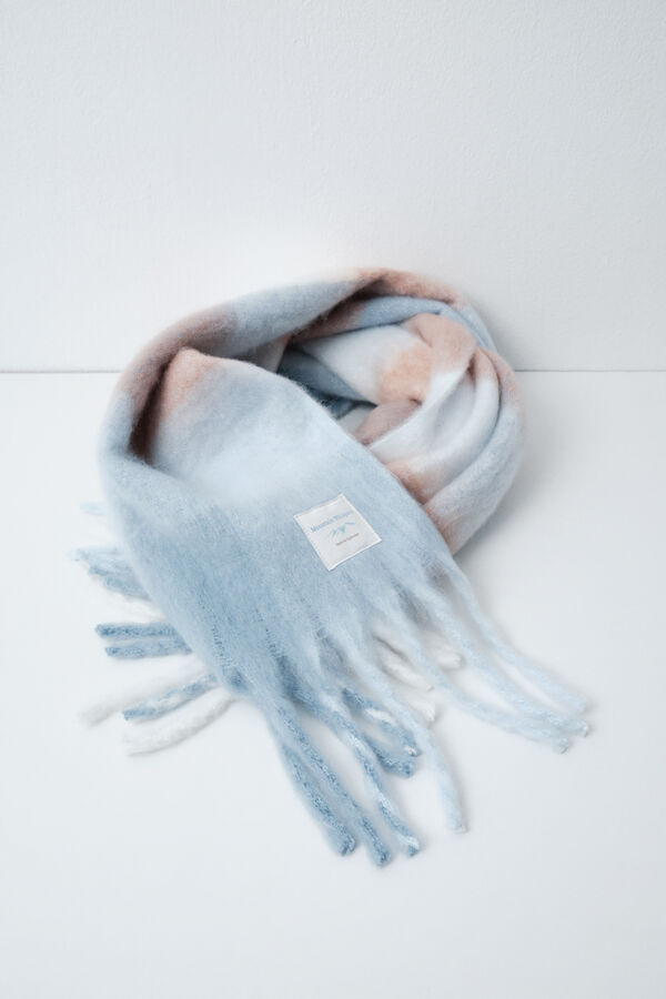 Women'secret Foulard &agrave; carreaux en mohair beige