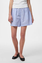 Pieces Striped short trousers blue