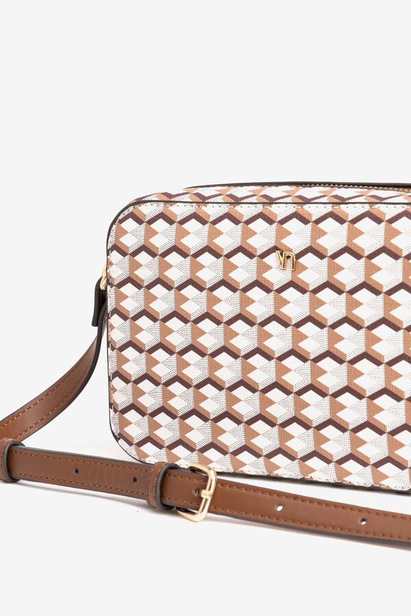 Vilanova Smeđa geometrijska torbica Bordo