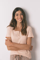 Women'secret Pink yellow cotton print capri pyjamas red