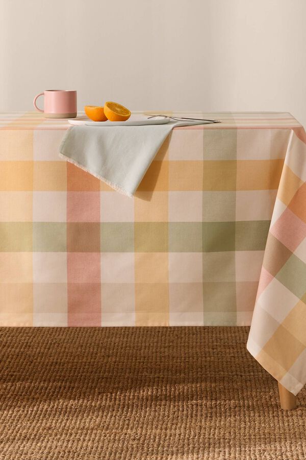 Textura Nappe anti-taches &agrave; carreaux imprim&eacute;