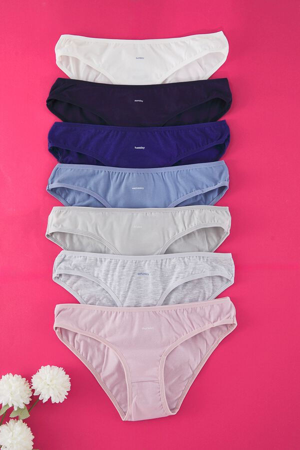 Trendyol Pack of 7 classic weekly panties blue