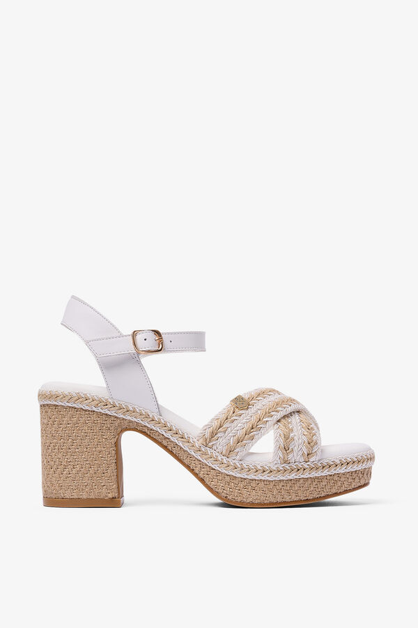 Popa Jute Melia wedge heel white