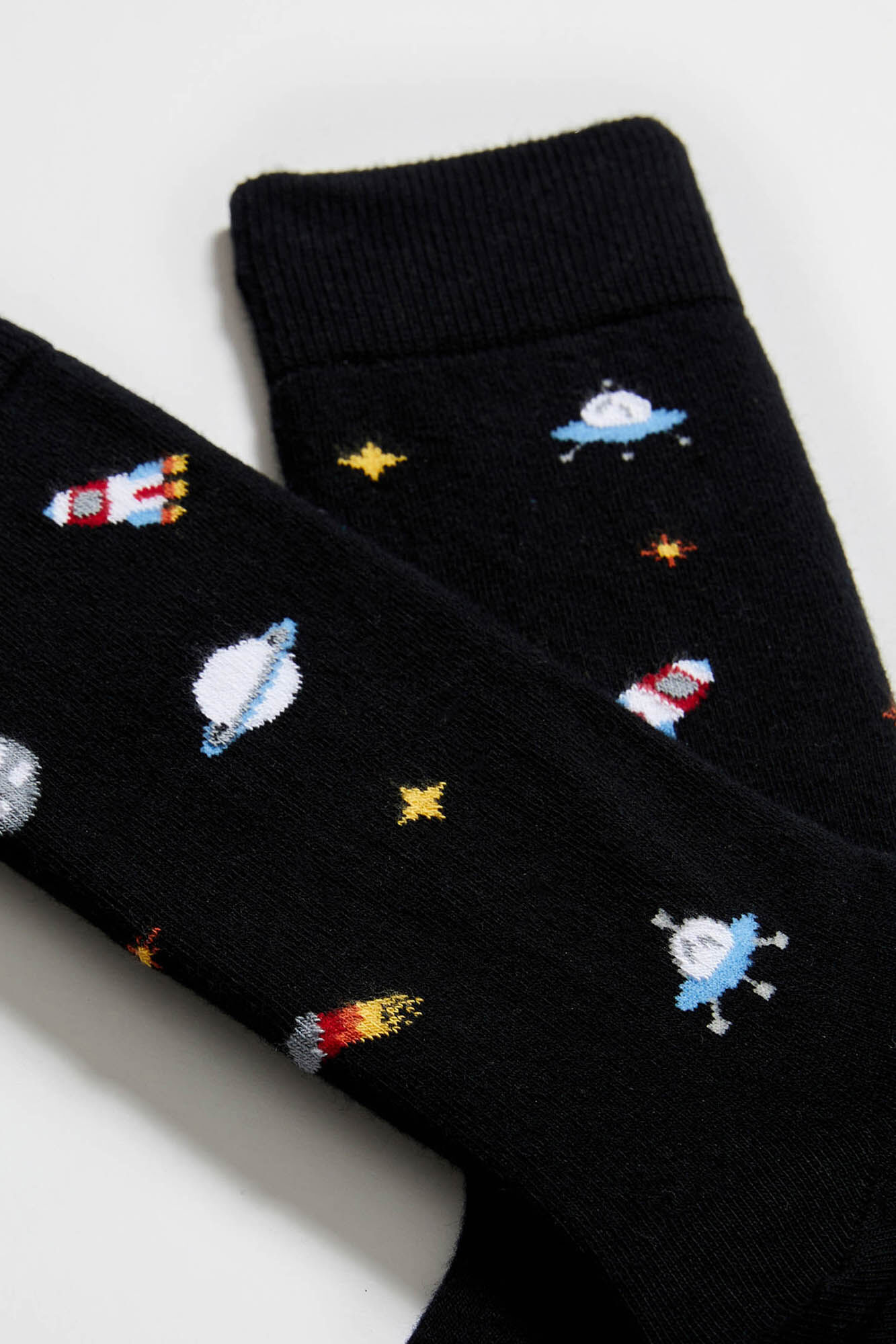 Besocks Meias Besocks pretas de algod&atilde;o org&acirc;nico com meias alto