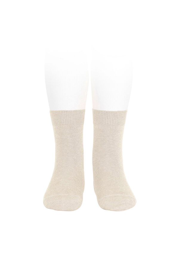 Condor Meias curtas b&aacute;sicas de ponto liso branco