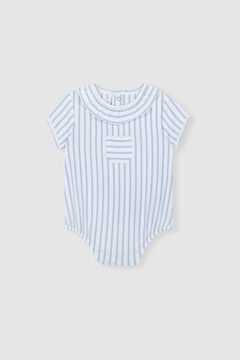 Womensecret Pijama ranita rayas blanco azul bebé azul