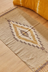 Calma House Alfombra de algod&oacute;n dhourrie mostaza Solrac amarillo