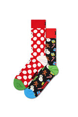 Happy Socks Pack de 2 unidades de Natal vermelho