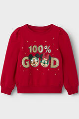 Name it Minnie Christmas sweatshirt for girls red