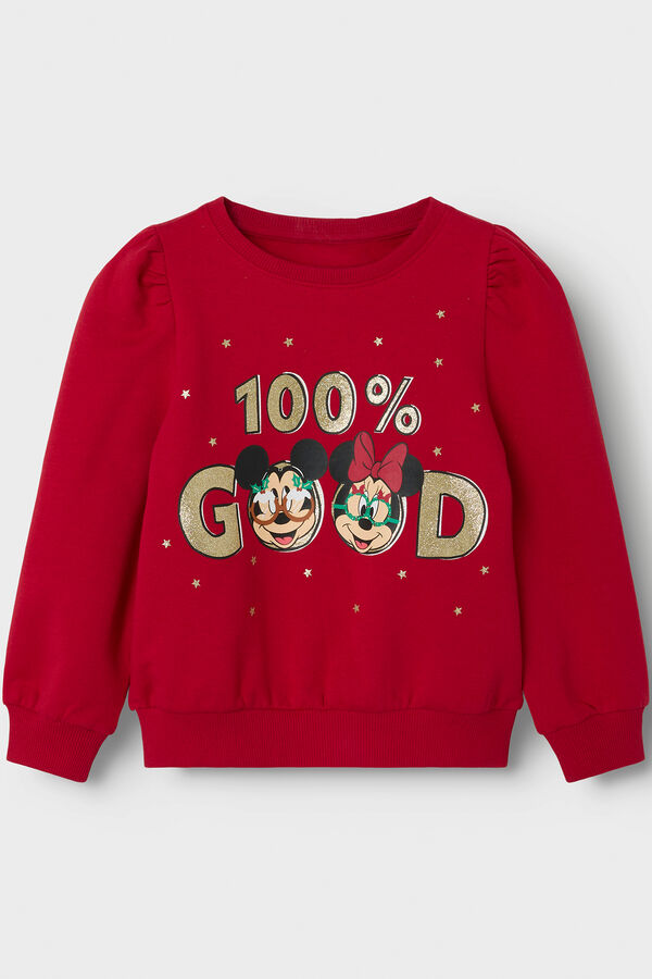 Name it Minnie Christmas sweatshirt for girls red