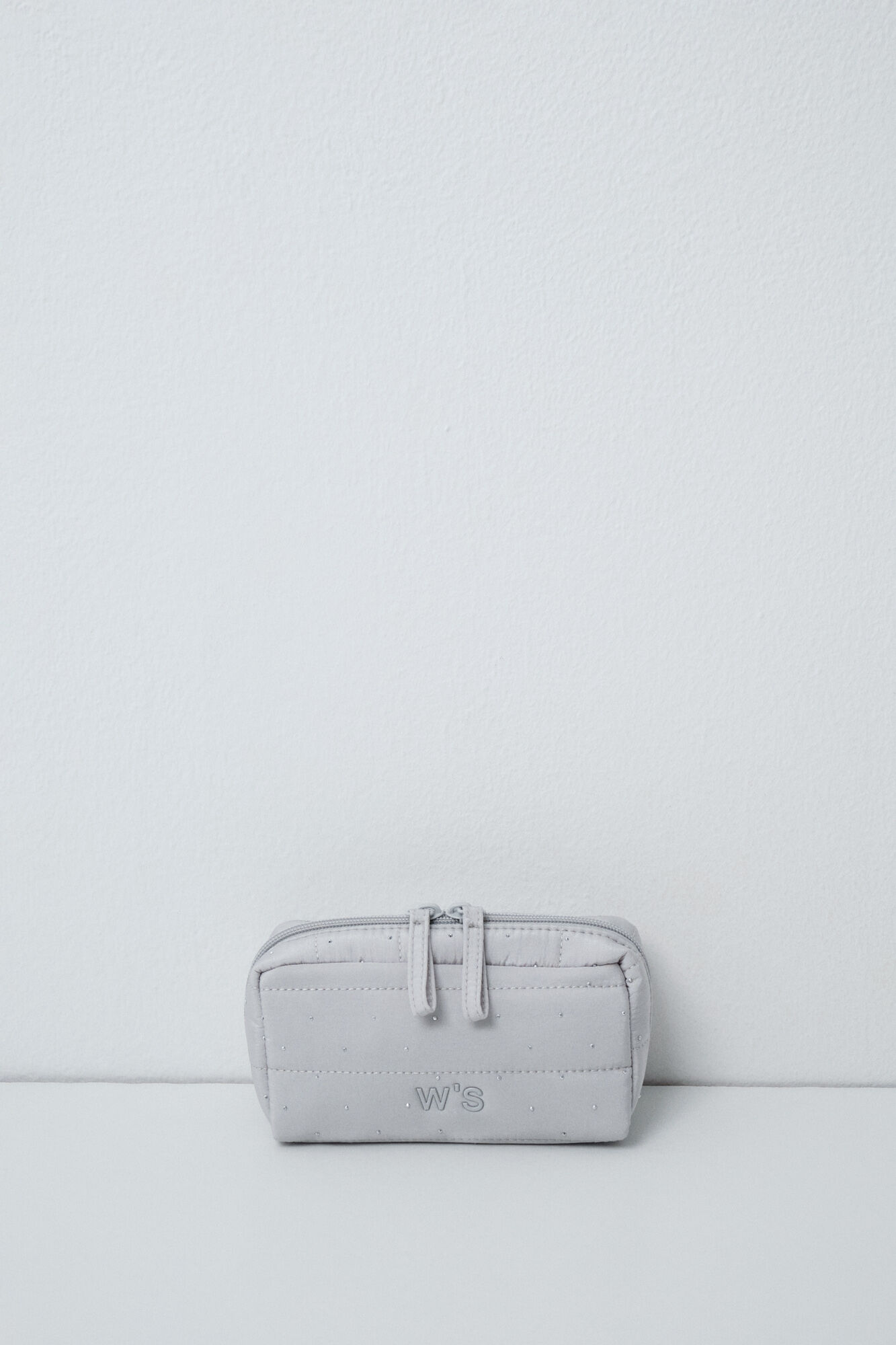 Women'secret Trousse de toilette portefeuille petite matelass&eacute;e grise
