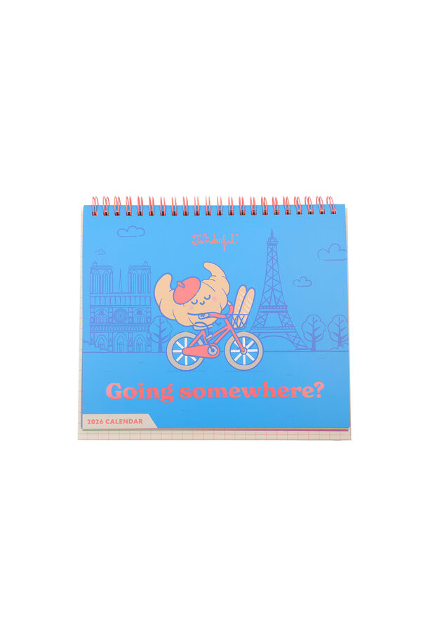Mr. Wonderful Desk calendar 2026 - Going somewhere? printed