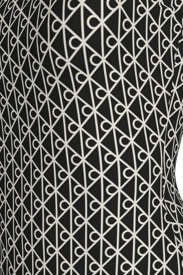 Calvin Klein Printed backless swimsuit grey