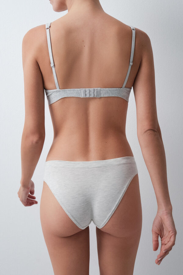 Women'secret Braga cl&aacute;sica lisa algod&oacute;n gris nude