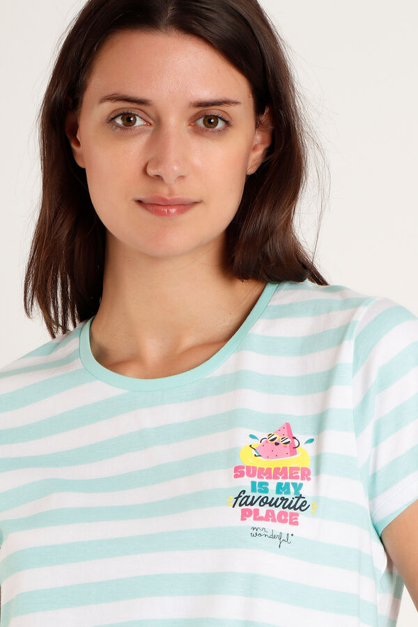 Mr. Wonderful MR WONDERFUL Watermelon short-sleeved pyjamas for women Plava