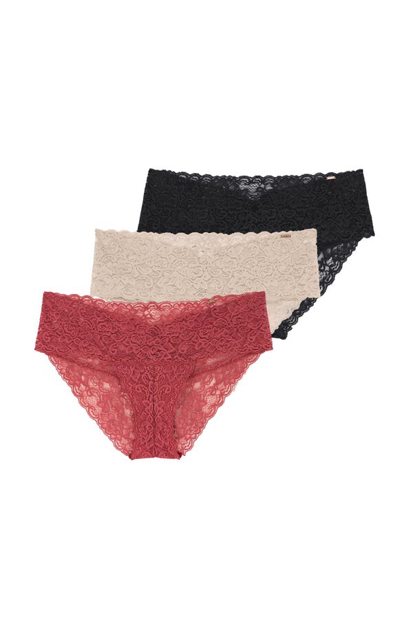 Dorina Pack de 3 bragas Lana estampado