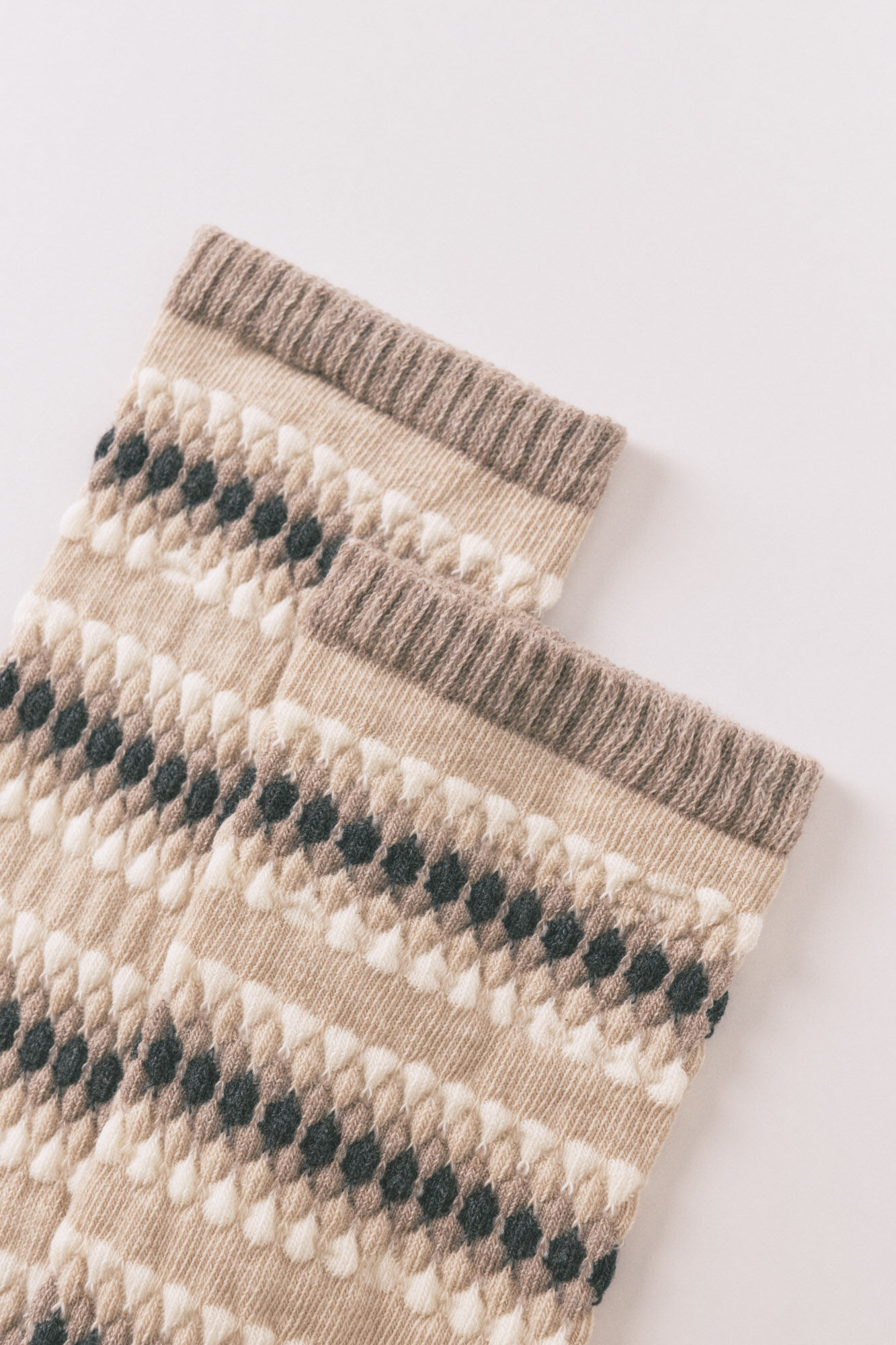 Women'secret Calcetines largos rombos beige