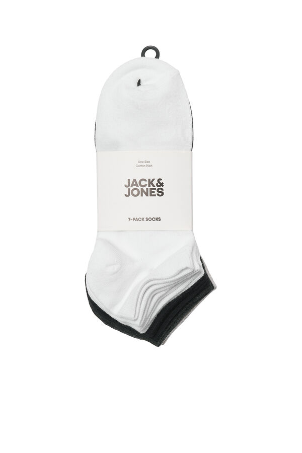 Jack & Jones Pack of 7 basic short socks white