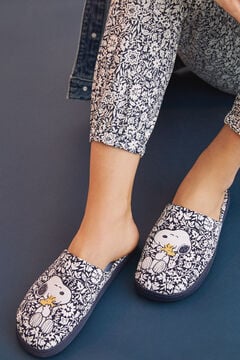 Womensecret Floral Snoopy slippers blue