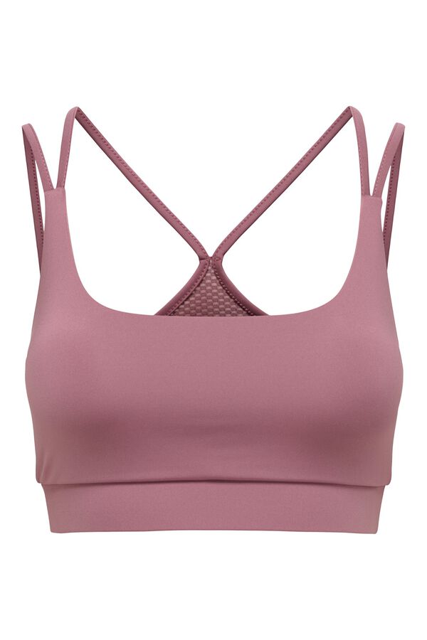 Only Play Sujetador deportivo detalle Mesh fucsia