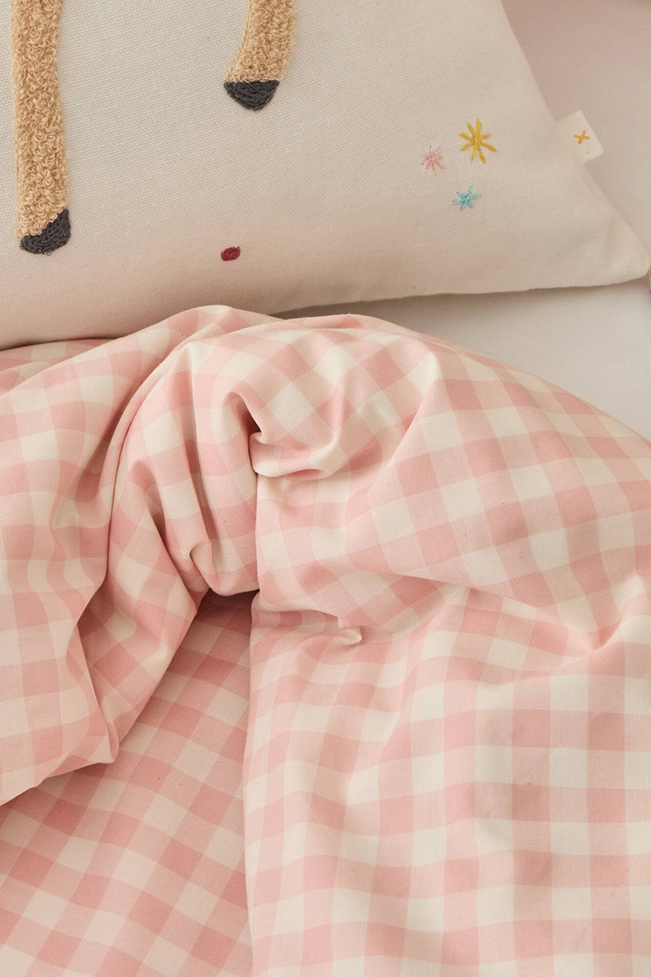 Textura Funda nordica tejida cuadros vichy