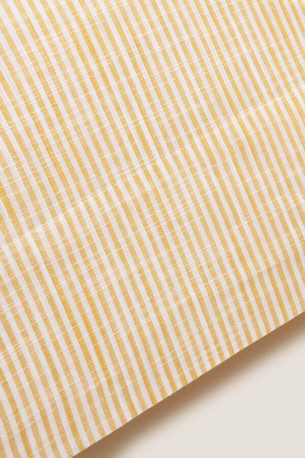Womensecret Linen-effect striped cotton pillowcase printed