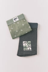 Women'secret 2-pack cotton palm print boxers beige